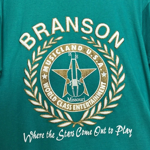Vintage Single Stitch Screen Stars Branson Missouri Souvenir Graphic T Shirt - Picture 4 of 12